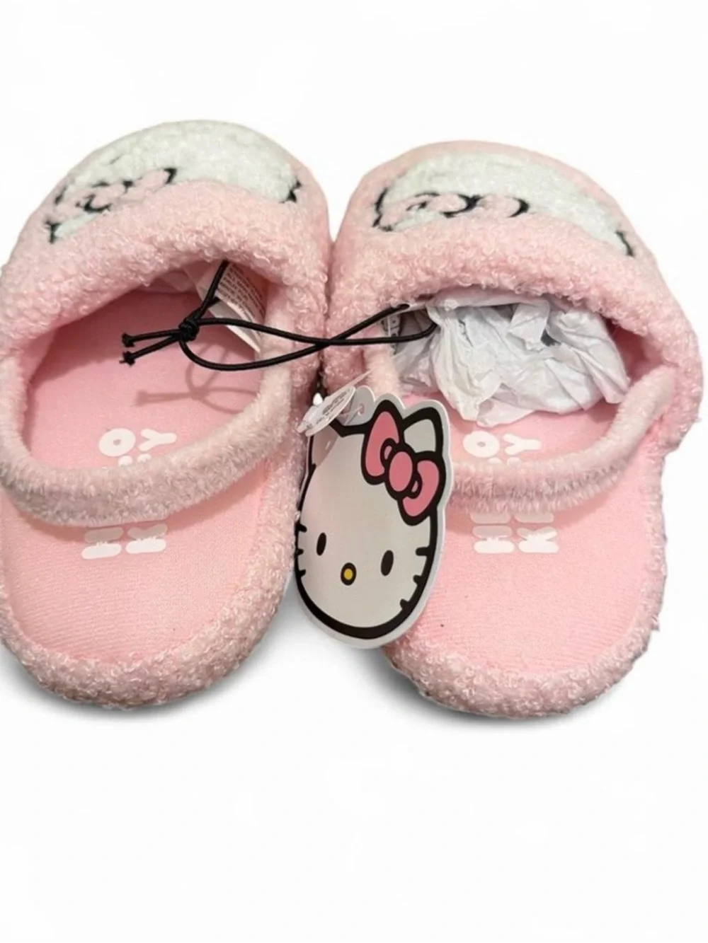Sanrio Hello Kitty Pink Plush Slip-On Kids (11/12) Slippers